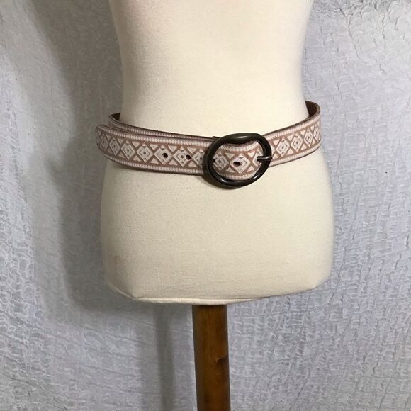 Lucky Brand Boho Embossed Leather Belt Size S - Picture 4 of 6